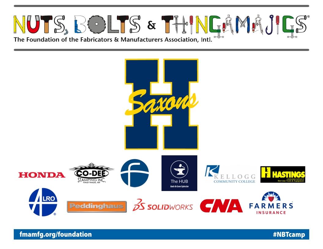 Nuts, Bolts & Thingamajigs Foundation Camp Shirts